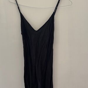 ❤️Nuthatch Black Distressed Strappy Slip Silk Linen Dress Size M